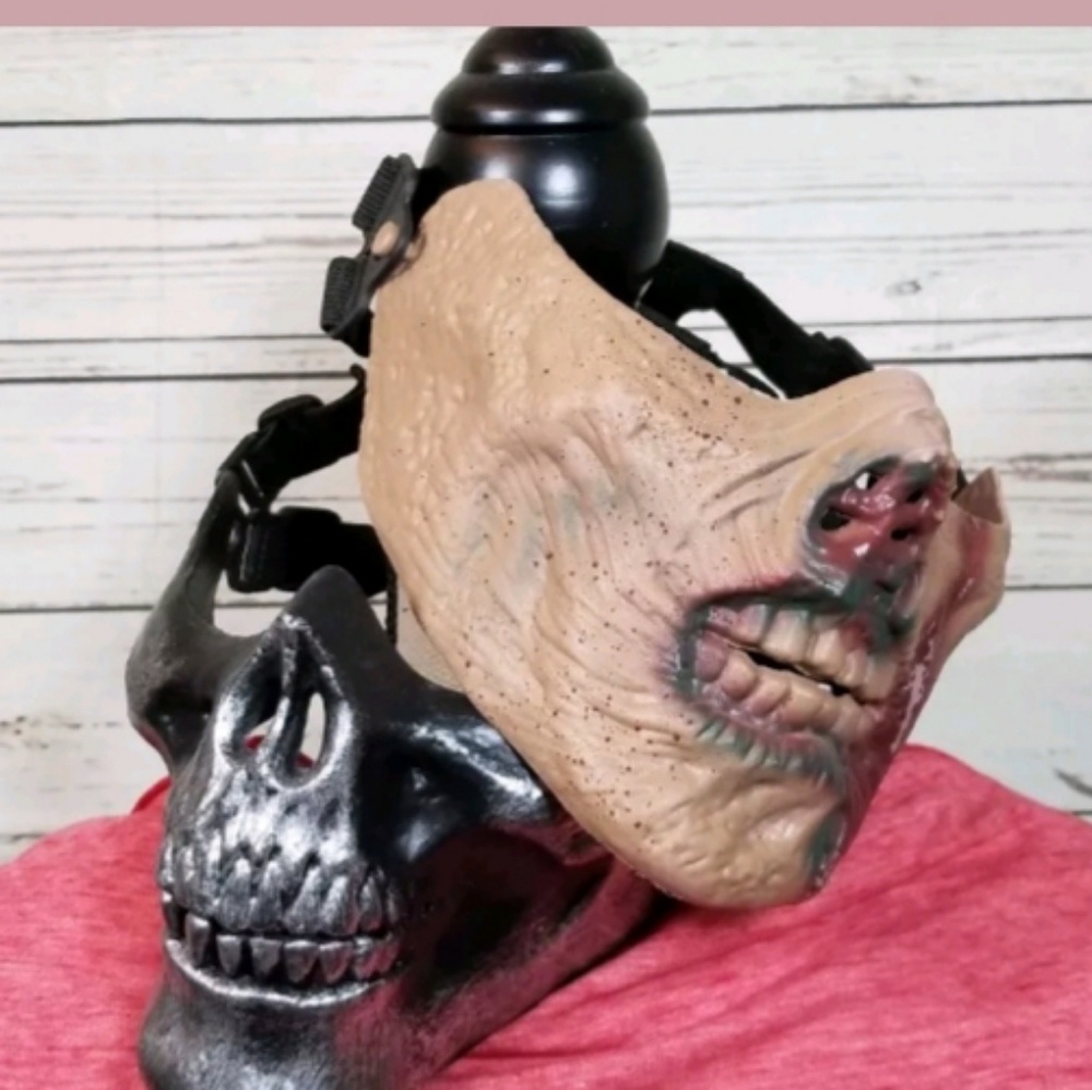 Zombie and Skull Half Masks